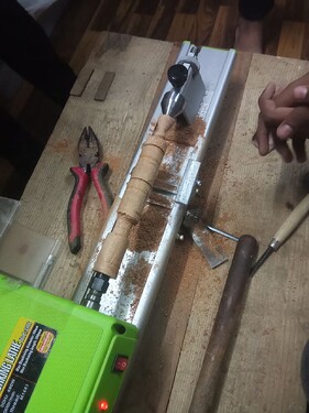 Carving the pawn structure for the set.