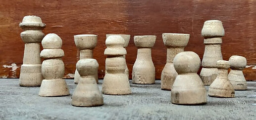 Chess pieces.