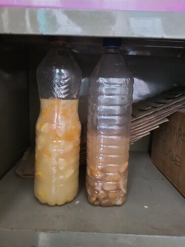 bottle in dark place