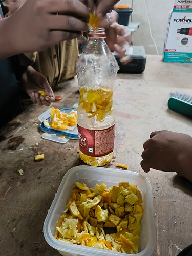 adding peels to bottle