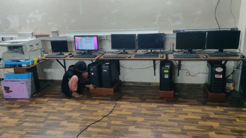 Tejas is helping in shaping the lab.